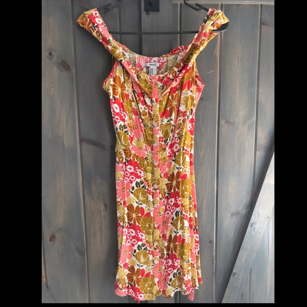 Pink Floral Forever 21 Mini Dress 🍉